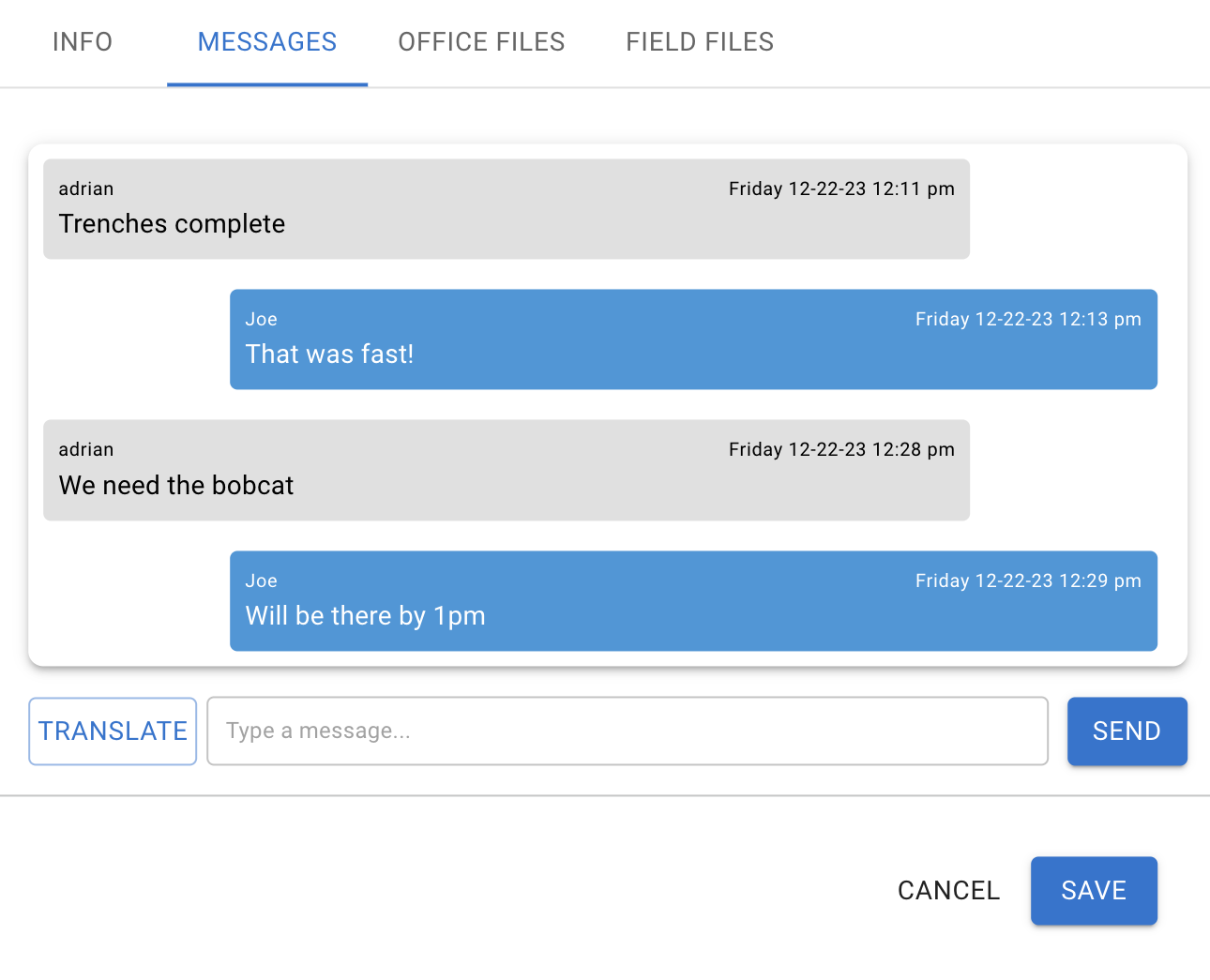 Web Chat Interface